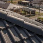 Монтаж кровли из натуральной черепицы — двухэтажный дом